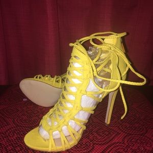 Yellow stilettos